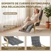 Linen Upholstered Living Room Armchair With Footrest Smooth Rocking High Back Wide Seat Gray