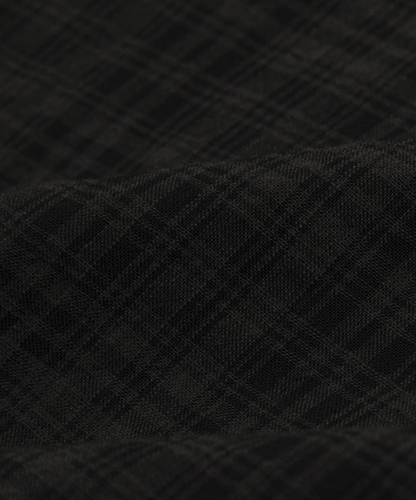 LETTERCOMO City Pop French Check Shirt Smoked Black