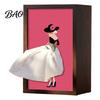 Tissue Box for Dining Table Walnut Wood Box, with Artistic Ballet Dancer Skirt Design, Design Multipurpose Paper Towel Holder Home Decor Entryway