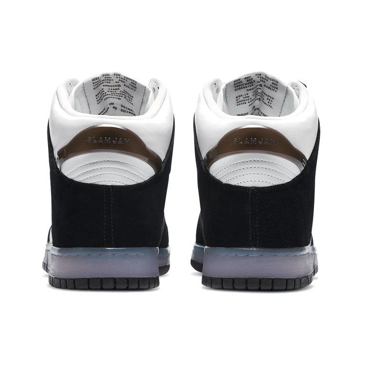 Slam Jam x Nike Dunk High Black Унисекс Кроссовки Белые Прозрачные DA1639-101
