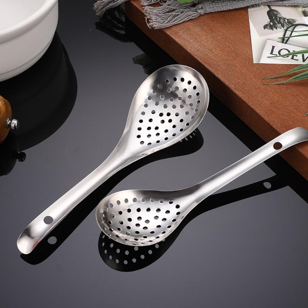 Perforated Strainer Spoon 304 Stainless Steel Food Scoop High Quality Kitchen Colander Spoon