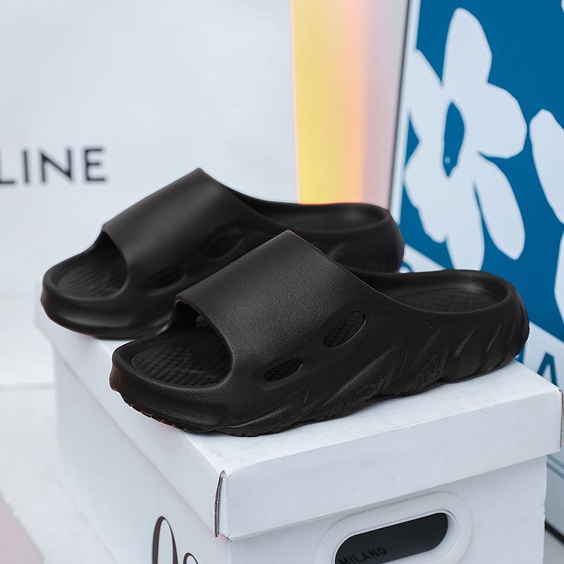 Модные тапочки для мужчин, летние модные сандалии для отдыха на открытом воздухе, устойчивые тапочки, летние пляжные сандалии, толстая подошва, нескользящие шлепанцы, модная обувь