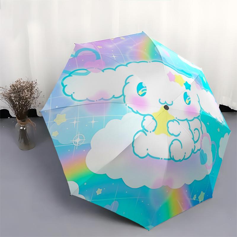 1pc Cloud Star Automatic Opening/Closing Umbrella with Foldable Design, Iron Frame Outdoor Umbrella for Festivals, Travelers, Daily Use, Gift for Fans