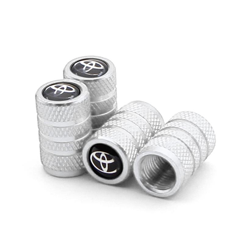 VTSJ3 New Car Valve Cap Decorative Dustproof Tire Valve Stem Caps For Toyota RAV4 Corolla Camry Frontier Supra C-HR Hilux Tacoma Prado