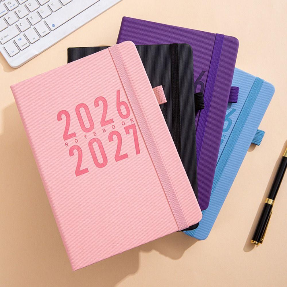 Pu Leather A5 Agenda Planning Notebook 12 Months To-do List Notebook Stationery