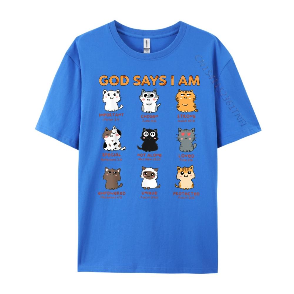 God Says I Am Kitten Cat Funny Cats Bible Verse Christian Funny T Shirts High Quality