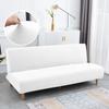 Polar Fleece Fabric Armless Sofa Bed Cover Solid Color Without Armrest Big Elastic Folding Furniture Home Decoration Bench Cover