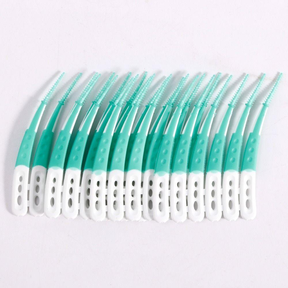 60Pcs Tooth Cleaning Orthodontic Interdental brush Soft Bristle Tooth Cleaning Device  Unisex