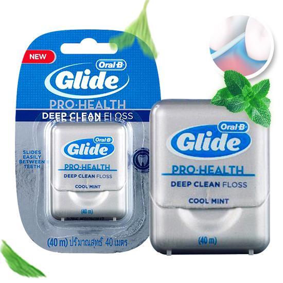 Зубная нить Oral-B Glide Deep Clean, мятный цвет, 40 м (широкое поперечное сечение)