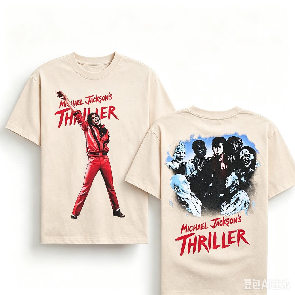 1 шт. Хлопковая футболка Michael Jackson Thriller Унисекс Мужская Женская Детская Уличная Повседневная Футболка с Коротким Рукавом