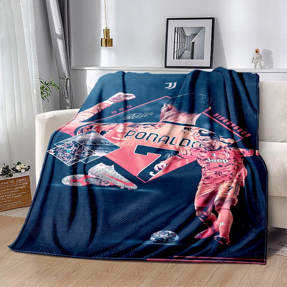 Cristiano Ronaldo Juventus Blanket Soft Warm Cozy Great for Bed Seaside Office for All Seasons Modern Style Best Holiday Gift for Friends Family