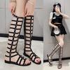 Fashion Roman Bandage Sandals Women Fashion Peep Toe Knee High Boots Ladies Retro Sandal 2025 New Summer Gladiator Shoes