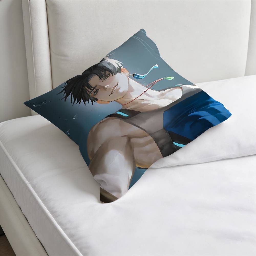 OOverwatch Wuyang Mizuki Square Pillow Cover Decorative Throw Pillow Case for Sofa Couch Bed Home Car Living Room Decoration