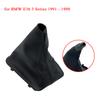 Car Manual Gear Shift Knob PU Leather Gaiter Boot Case + Frame Shifter Collar Cover for BMW E36 3 Series 1991-1998 Interior Replacement Parts