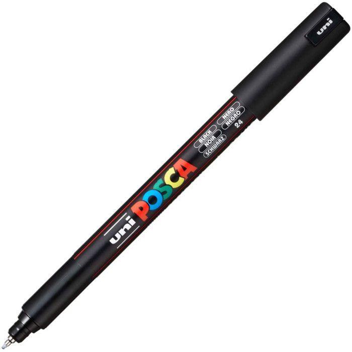 Marker - POSCA - Calibrated Tip - Black - Water-based Paint - Line Width 1-10 Mm