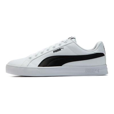 Smash Vulc Холщовые Кожаные Низкие Кроссовки Унисекс Кроссовки Белые Черные 385554-01