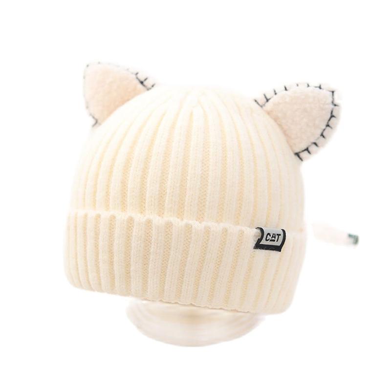 Милая зимняя вязаная детская шапка с мультяшным медведем, теплая детская шапочка для девочек и мальчиков, корейский капюшон для малышей, детские плюшевые шапочки для защиты ушей
