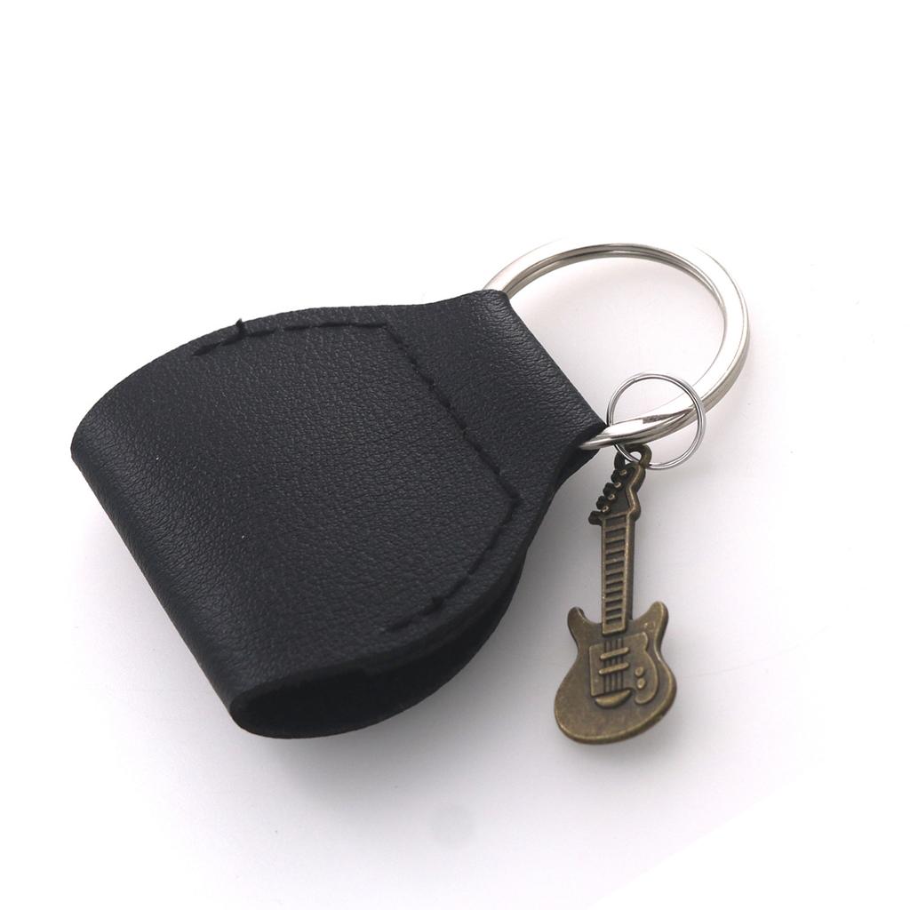Портативный брелок-держатель для медиаторов из ПУ кожи, чехол для медиаторов с подвеской, сумка для хранения гитарных медиаторов, прост в использовании