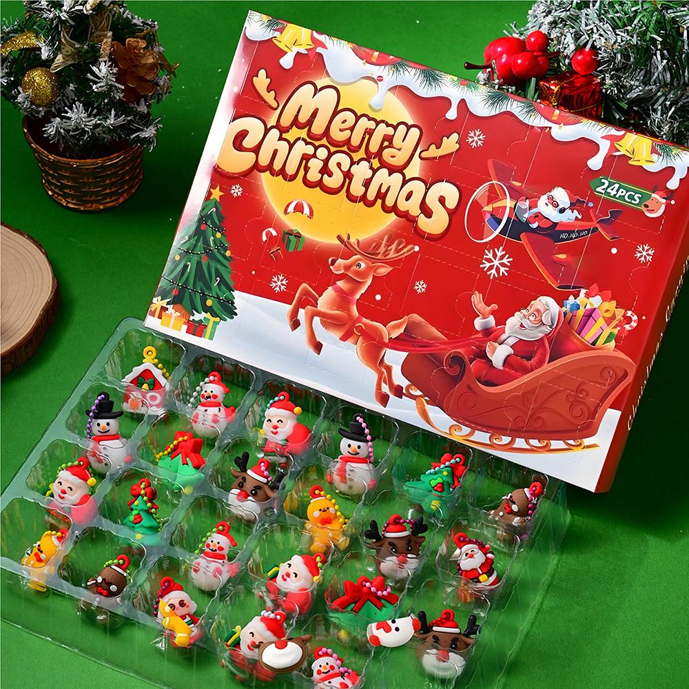 Christmas Advent Calendar Presents Gift Treasure Hunt Box Decorations Gifts Figurine Things for Diy Christmas Calendar Gift