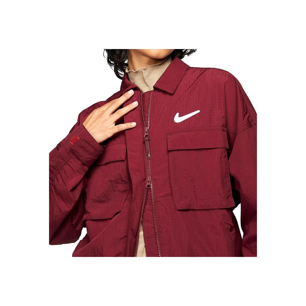 Nike Как W Nsw Swoosh Тканевая Повседневная Рубашка-поло с Длинным Рукавом Куртка Унисекс DR5621-638