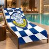 Custom Name Leeds United FC Beach Towel Personalized Text Soft Towel Swimming Travel Bath Gift