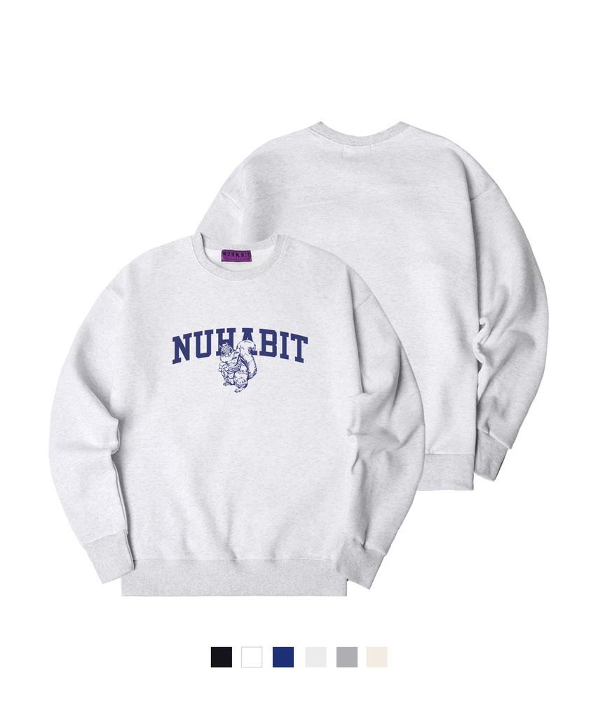 NUHABIT Bread Mouse Oversized Fleece-Lined Sweatshirt (Som4-5Nh1332)