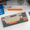 Беспроводная Bluetooth-клавиатура Wolf M87 с двумя режимами и бесшумной мышью, с PBT-колпачками клавиш, для игр и офиса