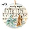 Christmas Tree Hanging Decoration Sea Glass Hymn Ornaments, Handmade Music Sheet Nativity Decoration, Eye-catching Seasonal Ornaments Acrylic
