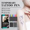 Temporary Tattoo Pen With Tattoo Stencils Body Marker Skin Friendly 10 Colors For Body Art Painting Drawing Pen