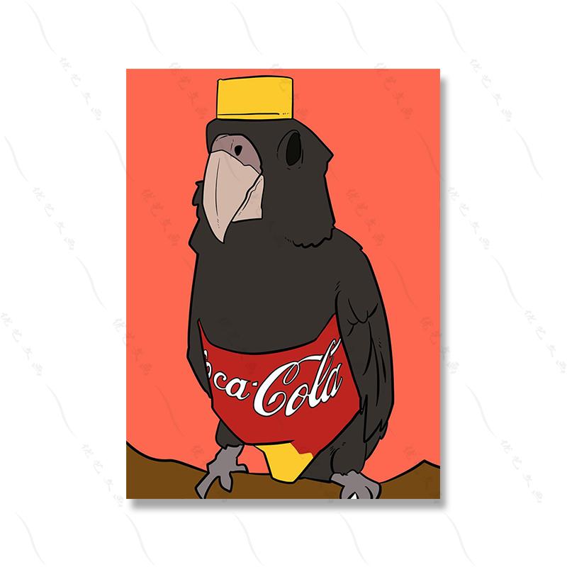 Cute Cartoon Clown Doge Cola Bird Funny Bug Kid Animal Lover Gift Room Decor Cnavas Print Abstract Art Wall Home Painting Poster