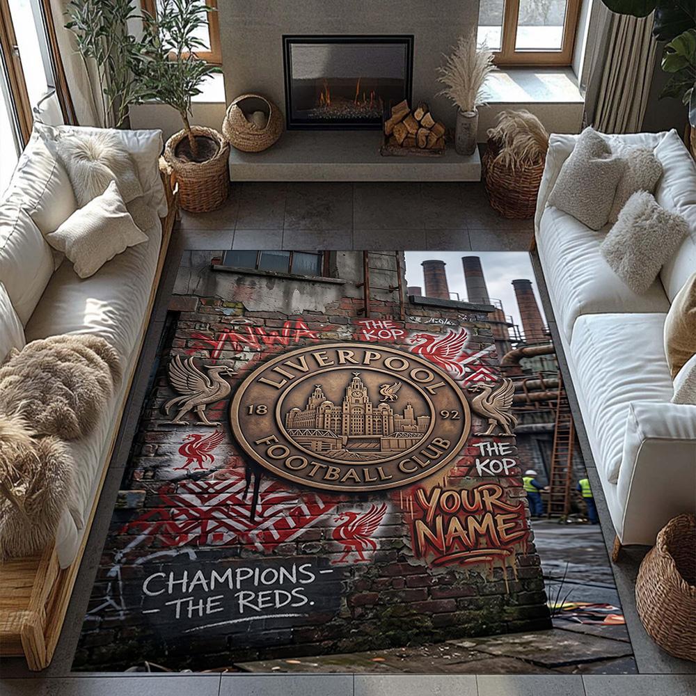 Liverpool Fc Personalized Name Carpet Suitable For Decorate Room Outdoor Dormitory Balcony Antislip Rug Decorate Offices Perfect Gift For Womenmen