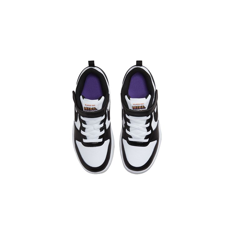 Nike Court Borough Low 2 SE BP White Kumquat Black Детские кроссовки Kumquat-Yellow Mind-Purple DN1229-100