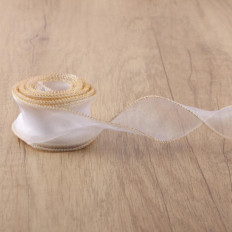 10-ярдовая органзовая лента с волнистым краем и дизайном «рыбий хвост» для свадеб и подарков