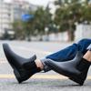 Fashion Men Rain Boots Fashion Chelsea Boots Man Black Casual Boots PVC Rubber Rain Shoes Waterproof Fishing Shoes Zapatillas De Hombre