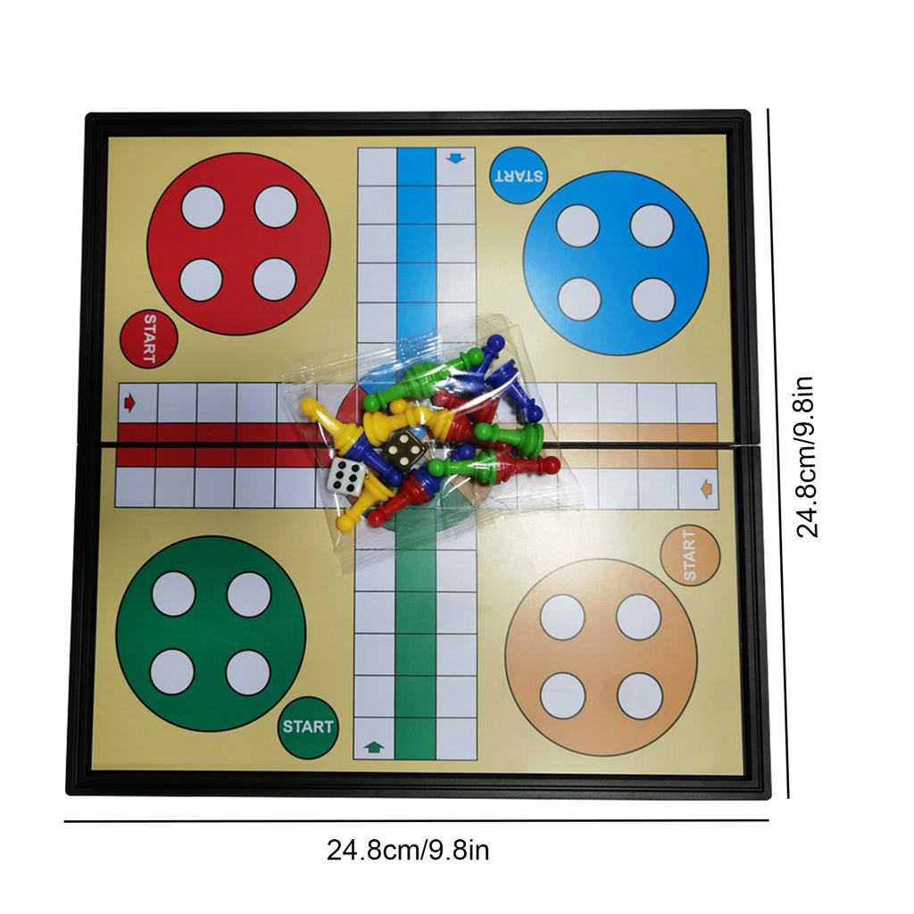 Portable Magnetic Ludo Board Games Folding Flight Game Flying Chess Entertainment Educational Gift for Children