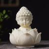 Chinese Style Buddha Ornaments Cute Coconut Figurine Lotus Tathagata Buddha Statue  Car Interior