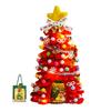DIY Pipe Cleaners Christmas Tree Kit with String Light Twistable Plush Stick Xmas Tree Winter Bendable Fuzzy Stem Craft Kit for Holiday Home