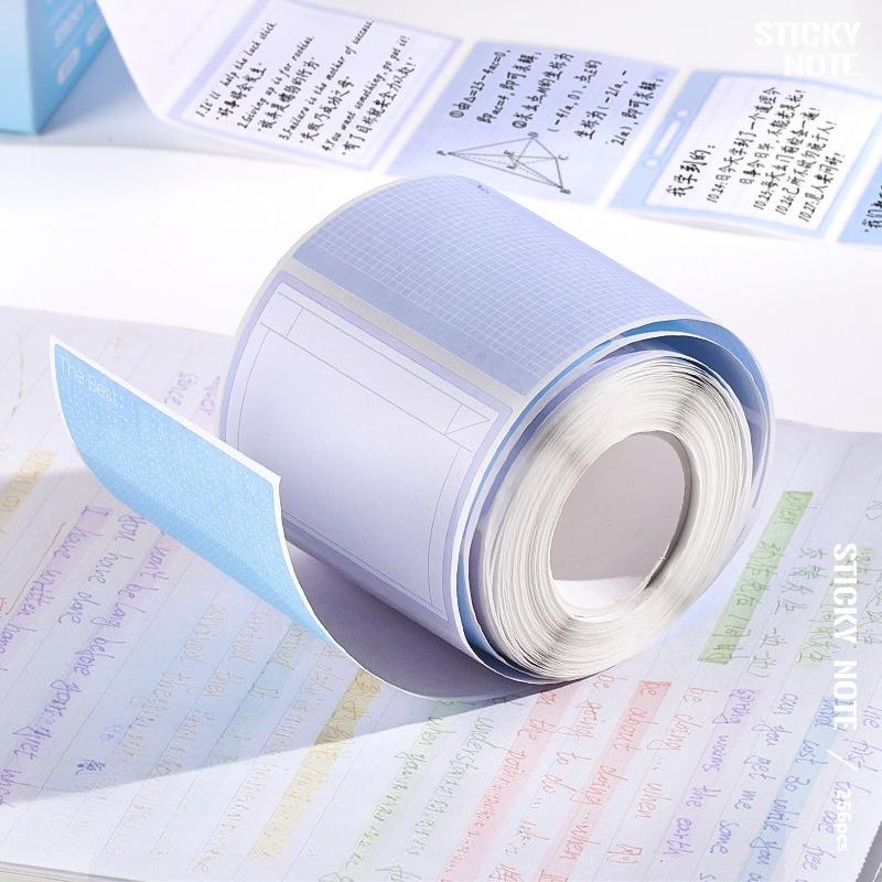 New Gradient Color Boxed Sticky Notes Students with Full Adhesive Index Label Stickers Memo Pad 256 Pieces