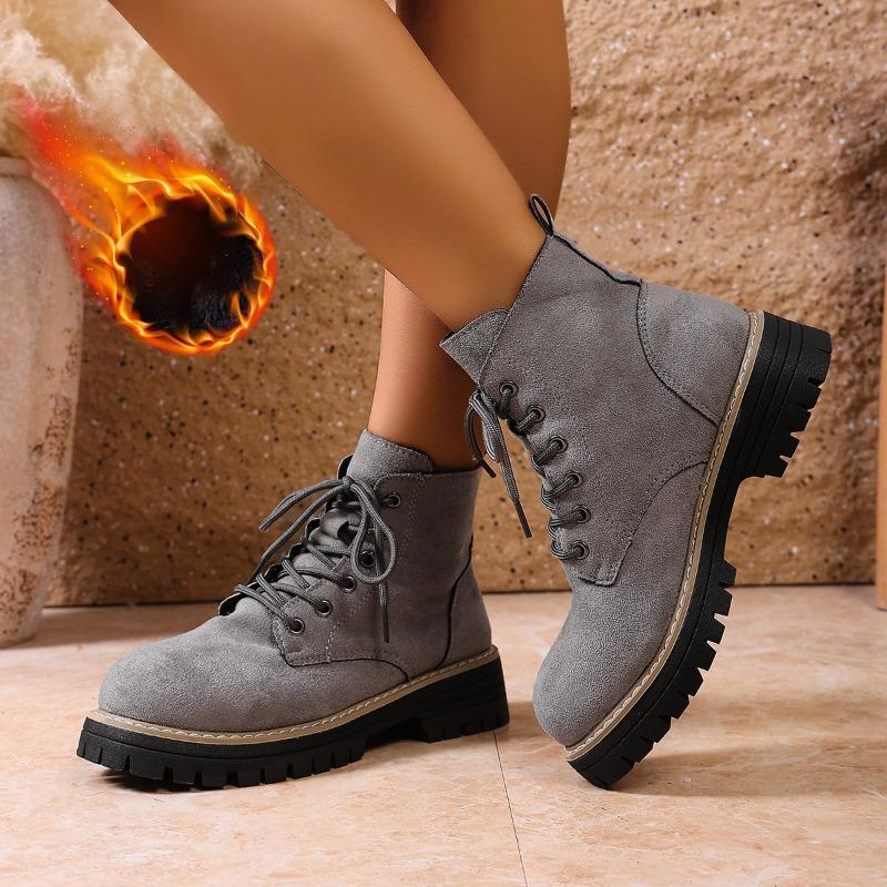 Женские ботинки Мартина на широкой платформе, ботильоны на массивном каблуке в британском стиле, универсальные зимние ботильоны разных цветов