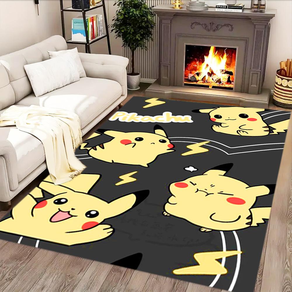 Pikachu Energy Burst rug for living rooms, bedrooms, home décor, and as gifts.