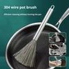 1pc Wire Cleaning Brush 304 Stainless Steel With Handle High Elasticity for Brushing Pots and Pans Kitchen Supplies