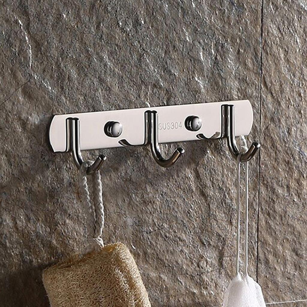 Настенная вешалка с крючками из нержавеющей стали, прочные органайзеры для надежного подвешивания в различных комнатах