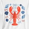 Lobster Seashell Ocean Coastal T-Shirt Nautical Beach Coquette Bow