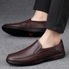 Men's Cowhide Business Casual Leather Shoes - Large Size 46 Dad Shoes