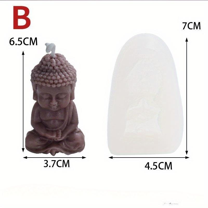 Buddha Silicone Candle Mold Church Buddha Incense Candle Plaster Decoration Mold Diy Church Candle Production Supplies