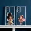 Мультяшный милый чехол для телефона с изображением девочки для Samsung Galaxy S24 S25 S23 S22 S21 Plus S24 S25 Прозрачный чехол