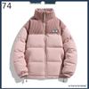 2025 Winter Trendy Stand Collar Color Block Windproof Cotton Jacket for Men and Women