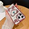 For IPhone 16 Promax Sparkling Diamond Phone Case for Apple 15 Love Butterfly 14 Gradient Sparkling Pink Soft Case