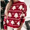 Winter Sweater Christmas Sweater for Women Half Turtleneck Christmas Towel Embroidered Long Sleeve Sweater for Women