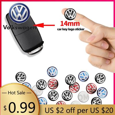 2026 Новые Для VOLKSWAGEN VW 5/10 шт. 14 мм Наклейки-Эмблемы на Ключ Автомобиля Автоматический Контроль Логотипы на Ключ Для Volkswagen VW Golf Tiguan Jetta